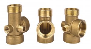 3-way brass fitting 71 mm